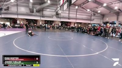 132 lbs Champ. Round 2 - Evan Whitted, Nolfpack Wrestling Academy vs Andres Cuellar, All American Wrestling Club