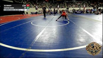 85 lbs Quarterfinal - Eli Bright, Del City Little League Wrestling vs Easton Davis, Coweta Tiger Wrestling