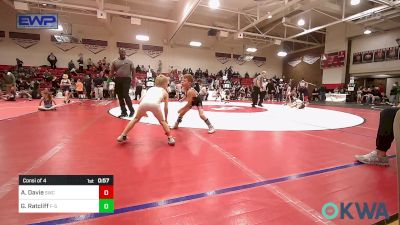 55 lbs Consi Of 4 - Achilles Davie, Salina Wrestling Club vs Gunnar Ratcliff, F-5 Grappling