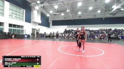 108 lbs Round 2 - Bella Leon, GWC/Tigers vs Sydney Tarlow, San Fernando Tigers