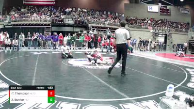 1A 126 lbs Quarterfinal - Trenden Thompson, Milford vs Zeb Bunker, Piute