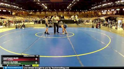 95 lbs Cons. Round 2 - Brock Glover, Tampa Bay Tiger Wrestling vs Santiago Siles, Doral Academy