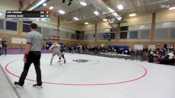 135lbs Champ. Round 1 - Kendra Kane, University (Girls) vs Ava Thomas, Glacier Peak (Girls)