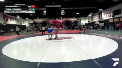 285 lbs Quarterfinal - George Llamas, Montclair vs Jorge Hernandez, Chino