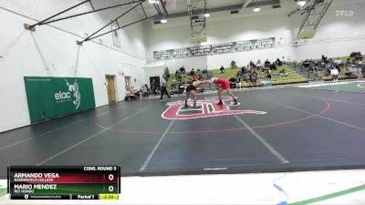 165 lbs Cons. Round 3 - Armando Vega, Bakersfield College vs Mario Mendez, Rio Hondo