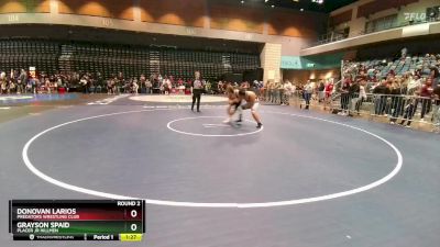 180-207 lbs Round 2 - Grayson Spaid, Placer Jr Hillmen vs Donovan Larios, Predators Wrestling Club