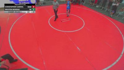 113 lbs Champ. Round 1 - Brixton Moreno, Fullerton Red Hawks vs Christopher Cardiel, Rancho Bernardo High School Wr