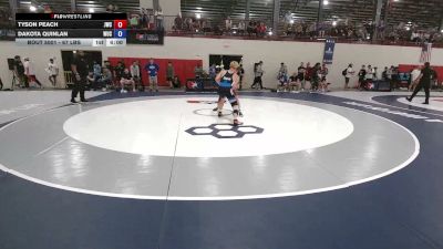67 lbs Champ. Rd Of 64 - Tyson Peach, Jackrabbit Wrestling Club vs Dakota Quinlan, Wrestling University/CWC