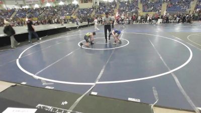 75 lbs Consi Of 16 #1 - Hesston VanDeusen, Custer County vs William Rogers, Wolfpack Olathe Co