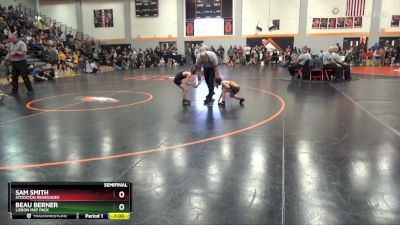 PW-8 lbs Semifinal - Sam Smith, Stockton Renegades vs Beau Berner, Lisbon Mat Pack