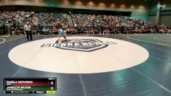 130 lbs Cons. Round 5 - Isabela Ontiveros, Reed vs Jameslyn Wilson, Rancho Bernardo