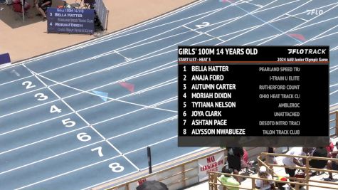 Youth Girls' 100m, Finals 3 - Age 14