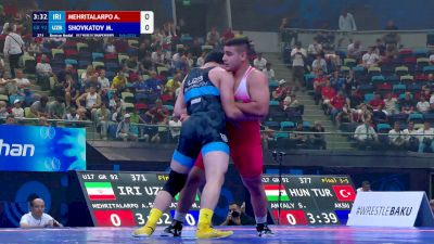 92 kg Final 3-5 - Amirreza Mehritalarposhti, Iran vs Mirjalol Shovkatov, Uzbekistan