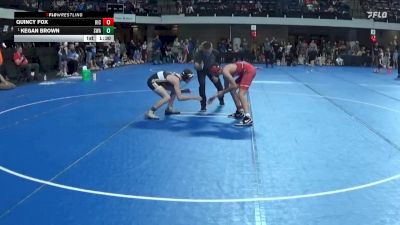 110 lbs Quarterfinal - Kegan Brown, Siouxland Wrestling Academy vs Quincy Fox, Riceville