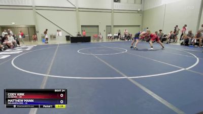 165 lbs Semis & 3rd Wb (16 Team) - Cody Kirk, Alabama vs Matthew Mann, Oklahoma Red