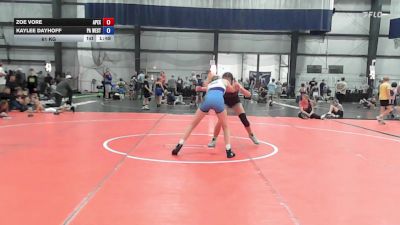 61 kg Final - Zoe Vore, Apex (OH) Girls - W vs Kaylee Dayhoff, PA West White - W