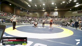 1A 285 lbs Quarterfinal - Camren Carpenter, Monticello vs Lucas Collins, Whitehorse