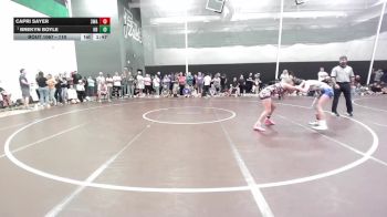 110 lbs Quarterfinal - Brekyn Boyle, Honey Badger vs Capri Sayer, 308 Wrestling Academy