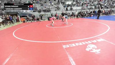 U20 Women - 55 lbs Champ. Round 3 - Tatiana Paragas, HI vs Angelina Cassioppi, IL