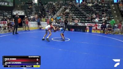 92 lbs Quarterfinal - Mick Dobbs, AK vs Jacob Saunders, MO