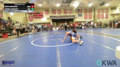 110 lbs Semifinal - Noah Edwards, Wagoner Takedown Club vs Boede Johnson, Checotah Matcats