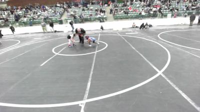 49 lbs Consi Of 8 #2 - Wells Wendell, Gold Rush Wrestling vs Harlem Love, Elk Grove Wr Ac