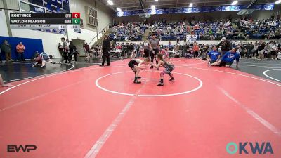 46 lbs Round Of 16 - Rory Rice, Coweta Tiger Wrestling vs Waylon Pearson, Barnsdall Youth Wrestling