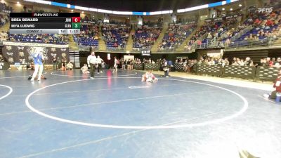 135 lbs Consy 1 - Brea Beward, Juniata vs Mya Ludwig, Clearfield