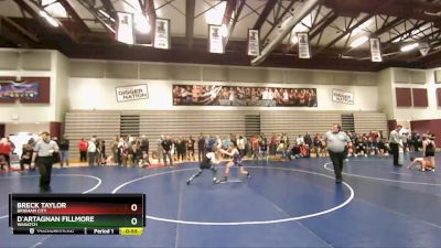 96 lbs Semifinal - D`Artagnan Fillmore, Wasatch vs Breck Taylor, Brigham City