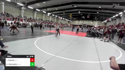 130 lbs 5th Place - Lainee Decker, No Team vs Kate Womacks, Blue Thunder Wrestling