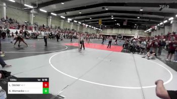 130 lbs 5th Place - Lainee Decker, No Team vs Kate Womacks, Blue Thunder Wrestling