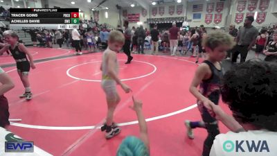 55 lbs Round Of 16 - Tracen Goins, Pocola Youth Wrestling vs Achilles Davie, Salina Wrestling Club