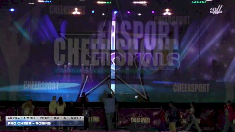 Pro Cheer - Robins [2026 L1.1 Mini - PREP - D2 - A Day 1] 2026 CHEERSPORT National All Star Cheerleading Championship