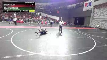 135 lbs Quarterfinal - Bradyn Michlig, Mukwonago Wrestling Club vs Owen Sauer, Lakeland WC