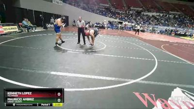 4A-285 lbs Champ. Round 1 - Mauricio Ambriz, Crook County vs Kenneth Lopez, Tillamook