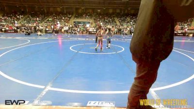50 lbs Round Of 16 - Harley Beckley, Team Tulsa Wrestling Club vs Nayelli Romero, Salem Elite Mat Club