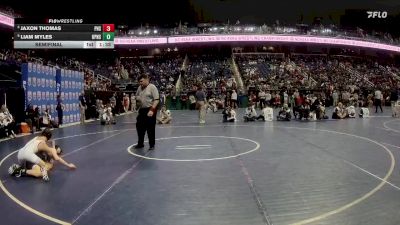 3A 106 lbs Semifinal - Liam Myles, Union Pines vs Jaxon Thomas, Piedmont High School