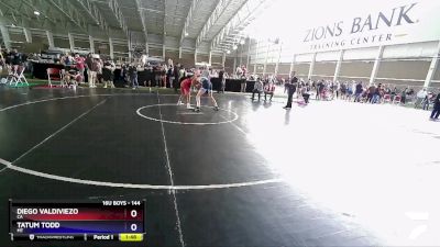 144 lbs Quarterfinal - Diego Valdiviezo, CA vs Tatum Todd, MT