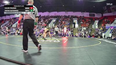 106 lbs Semifinals (8 Team) - Caleb Frazier, Huron HS (New Boston) vs Justin Gutierrez, Fowlerville HS