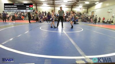 58 lbs Rr Rnd 4 - Weston Myers, Pawhuska Elks Takedown vs Izayah Brasher, Buck Pride Wrestling