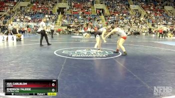 148 lbs Cons. Round 3 - Ava Carlblom, Lisbon vs Emerson Faleide, Central Cass