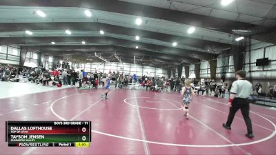 71 lbs Quarterfinal - Taysom Jensen, Gunnison Valley vs Dallas Lofthouse, Top Of Utah