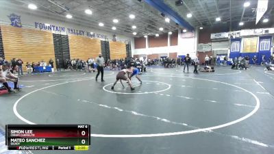 120 lbs Champ. Round 1 - Mateo Sanchez, Gilroy vs Simon Lee, Crespi Carmelite