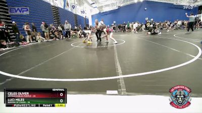 95 lbs Semis (4 Team) - Celes Oliver, Untouchables Purple vs Luci Miles, Queens Of Chaos