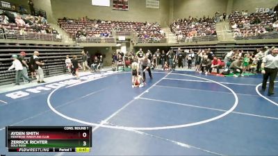 67 lbs Cons. Round 1 - Ayden Smith, Montrose Wrestling Club vs Zerrick Richter, Gold Rush