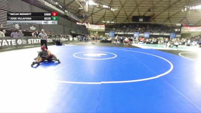 Boys 4A 106 lbs 5th Place Match - Micah Bennett, Camas vs Jose Villafana, Moses Lake