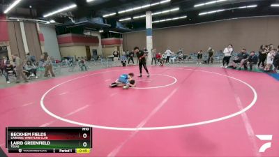 110 lbs 3rd Place Match - Beckhem Fields, Cardinal Wrestling Club vs Laird Greenfield, Texas