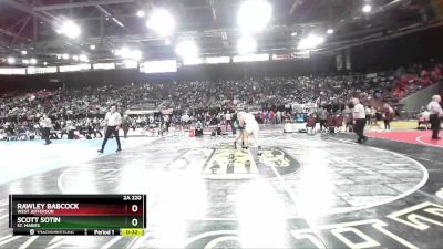 2A 220 lbs Cons. Round 1 - Scott Sotin, St. Maries vs Rawley Babcock, West Jefferson