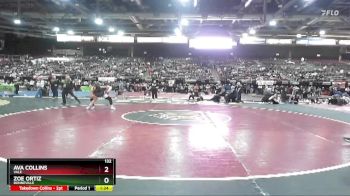 132 lbs Semifinal - Ava Collins, Vale vs Zoe Ortiz, Bonneville