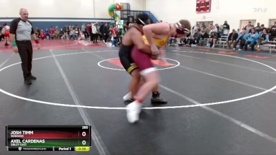 285 lbs Cons. Round 2 - Josh Timm, Wabasso vs Axel Cardenas, Sibley East